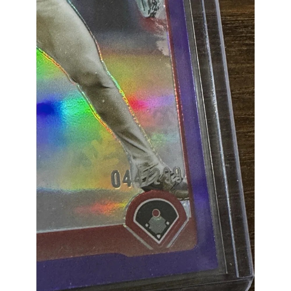 2025 Topps Holiday - Chrome Ketel Marte #HC43 Purple Refractor /299 - Picture 2 of 3